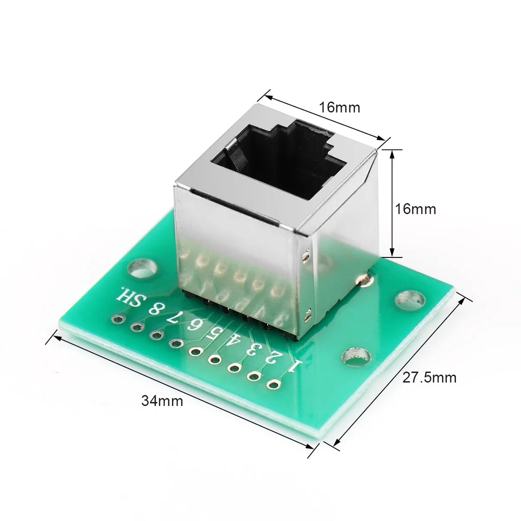 RJ45 Adapter Board To XH2.54 Modular Ethernet Connector Adapter Network Interface + Breakout Board + Pin Header Switch to beta