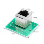 RJ45 Adapter Board To XH2.54 Modular Ethernet Connector Adapter Network Interface + Breakout Board + Pin Header Switch to beta