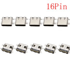 10Pcs USB Connector Type C Female Charging Port Jack 2P/6P/16P/24 Pin Soldering PCB SMD SMT DIY USB-C Socket Adapter