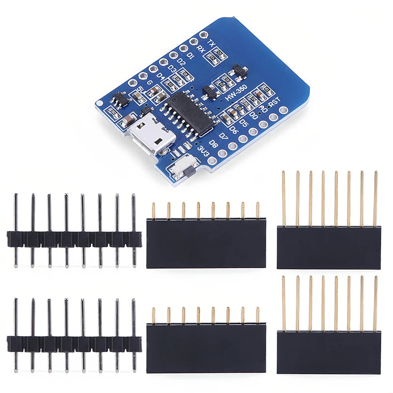 1-10pcs ESP8266 D1 Mini WIFI Development Board ESP-12F Wemos D1 Mini Nodemcu Lua Iot Board 3.3V Met Pins TYPE-C/Micro USB XZG