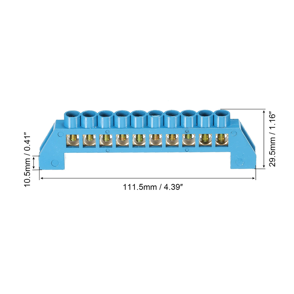 1/2Pcs 4/6/8/10/12 Positions Terminal Block Connector Strip Brass Zero Line Ground Bar Electrical Distribution Wire Screw Termin