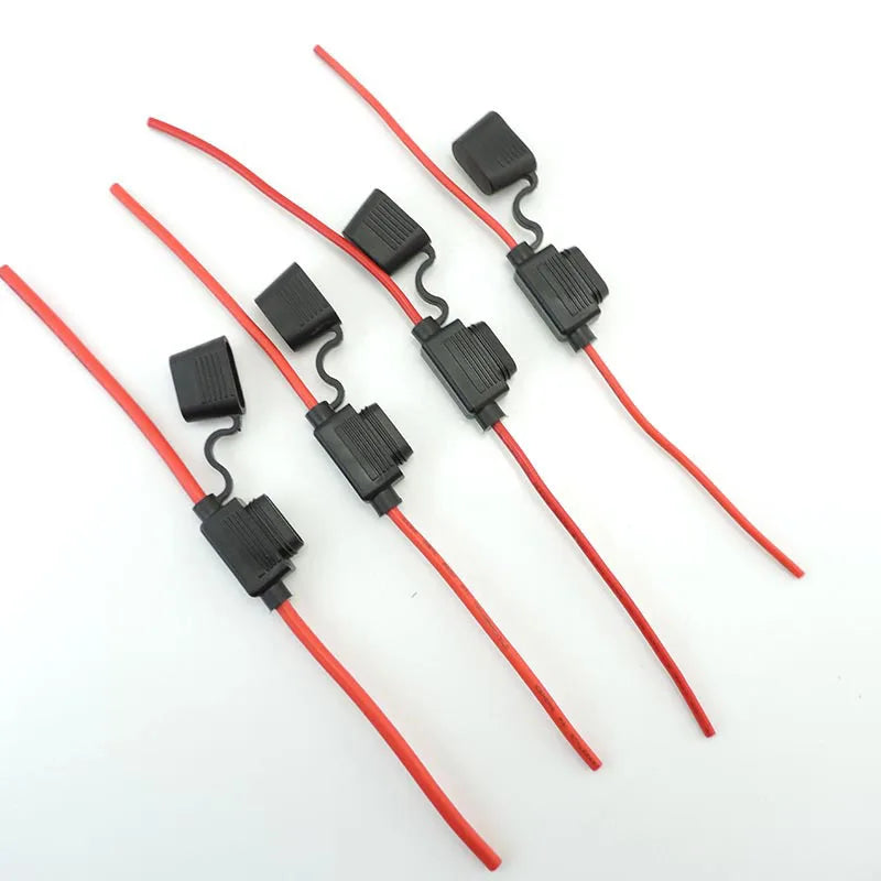Waterproof Mini Small Medium Auto Fuse Holder 16/14/12/10AWG Car Blade Fuse wire cable 10A 20A 30A 50A fuse Power Socket