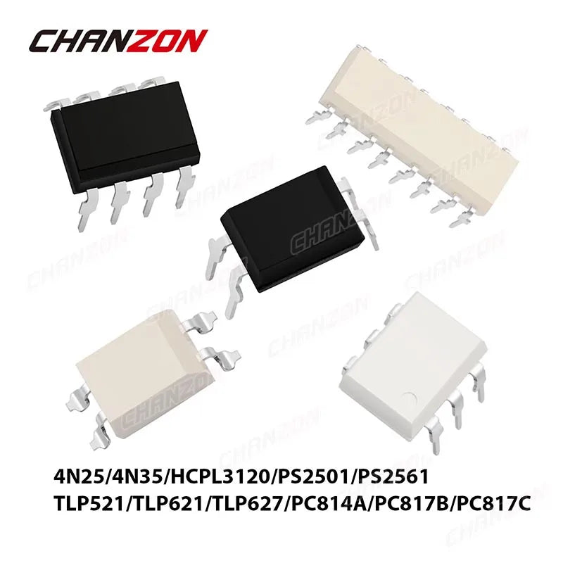 Optocoupler 4N25 4N35 HCPL3120 PS2501 PS2561 TLP521 TLP621 TLP627 PC814A PC817B PC817C 817 DIP SOP Photovoltaic Opto Isolator