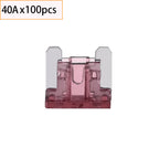 100pcs Auto Car Micro Fuses Blade Type Low Profile Mini Blade Fuse 2A 3A 5A 7.5A 10A 15A 20A 25A 30A 35A 40Amp For Truck Motor