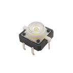 Tactile Push Button Switches 12x12x7.3mm 4 Pin Illuminated Tact Switch LED Light Button Reset Momentary Switches 12*12*7.3mm