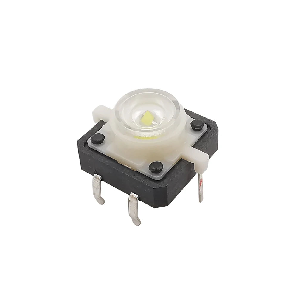 Tactile Push Button Switches 12x12x7.3mm 4 Pin Illuminated Tact Switch LED Light Button Reset Momentary Switches 12*12*7.3mm