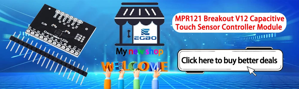 MPR121 V12 I2C Capacitive Touch Sensor Breakout Board for Arduino Compatible Keyboard Development Module