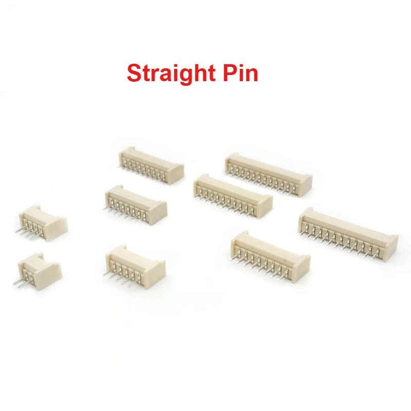 10PCS 1.0 1.25 1.5 2.0 2.54 SH/JST/ZH/PH/XH 1.0MM 1.25MM 2.0MM 2.54MM Male Pin Header Socket Dip/Right Angle SMD 2/3/4/5-9P Pin