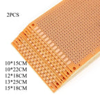 2PCS Yellow PCB Universal Board Single Sided 10x15CM 10x22CM 12x18CM 13x25CM 15x18CM PCB Board Prototype Perforated Board DIY