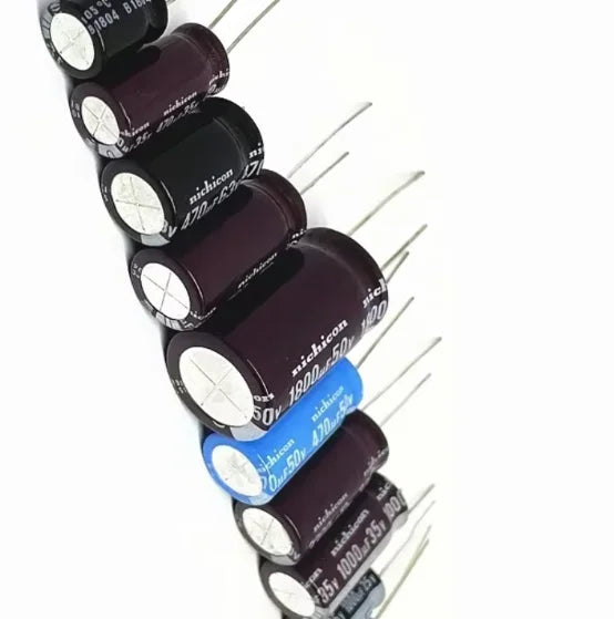 Nichicon High Quality Electrolytic capacitor 6.3V 10V 16V 25V 35V 50V 2.2/4.7/10/22/33/47/100/220/330/470/1000/2200/3300/4700uF