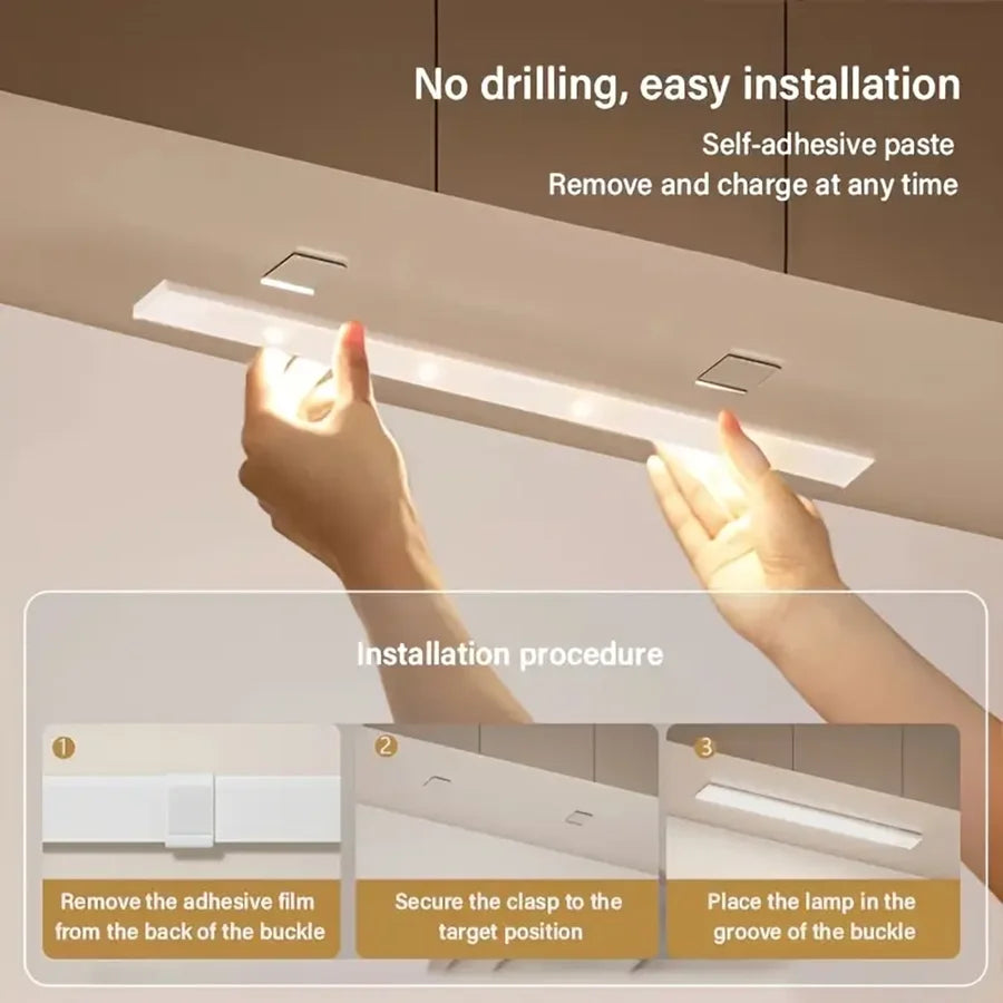 Night Light USB Motion Sensor Wireless Ultra Thin LED Wine cooler Light For Kitchen Cabinet Bedroom Wardrobe Cabinet Lighting
