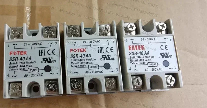 10 pcs SSR-40AA FOTEK Single-Phase Solid State Relay 40A AC control AC SSR40AA   new