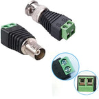 10PCS BNC Female Green Terminal Connector Q9 Solderless Screw CCTV Video Positive Negative Terminal Plug