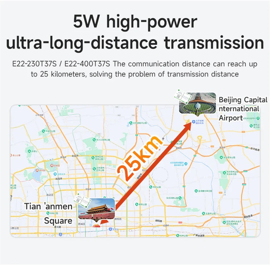 LoRa Module COJXU E22-T Series UART SMD DIP 170/230/433/915/868MHz 22/30/33/37dBm Stamp Hole SMA-K Wireless Module