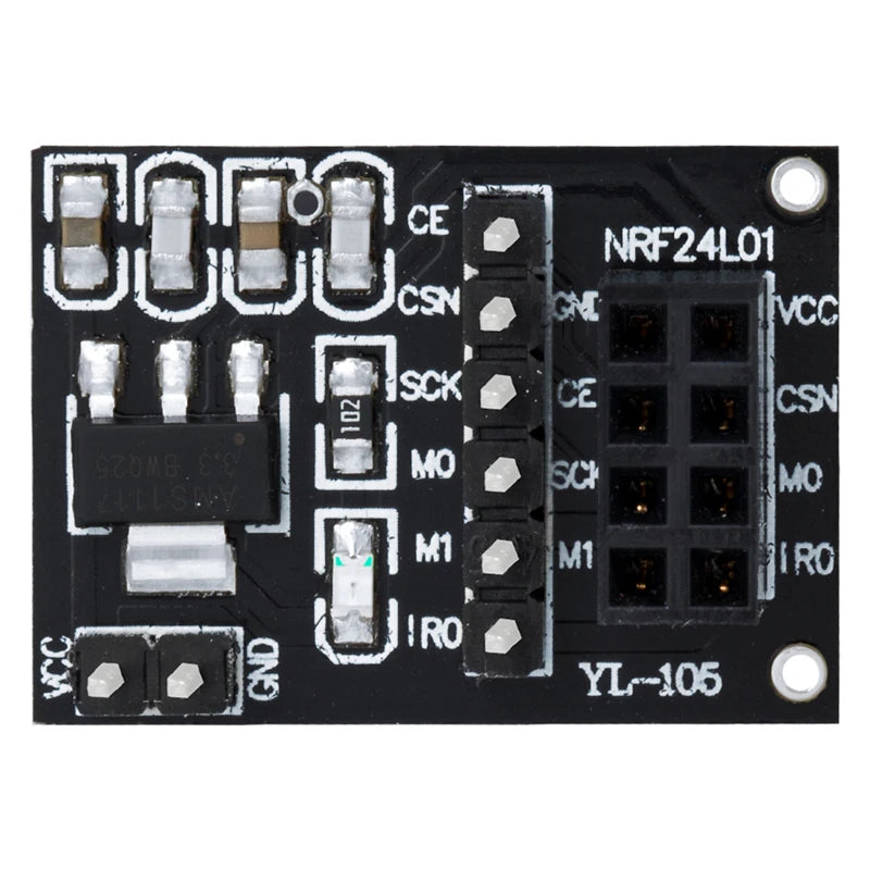 1-10PCS NRF24L01+PA+LNA Wireless Transceiver RF Transceiver Module 2.4G 1100m with Antenna NRF24L01+ Breakout Adapter with 3.3V