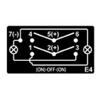 Blue Led Winch IN OUT Momentary Rocker Switch 7 Pin (ON)-OFF-(ON) DPDT Reverse Polarity 3 Way Toggle Switch for Car UTV ATV RV