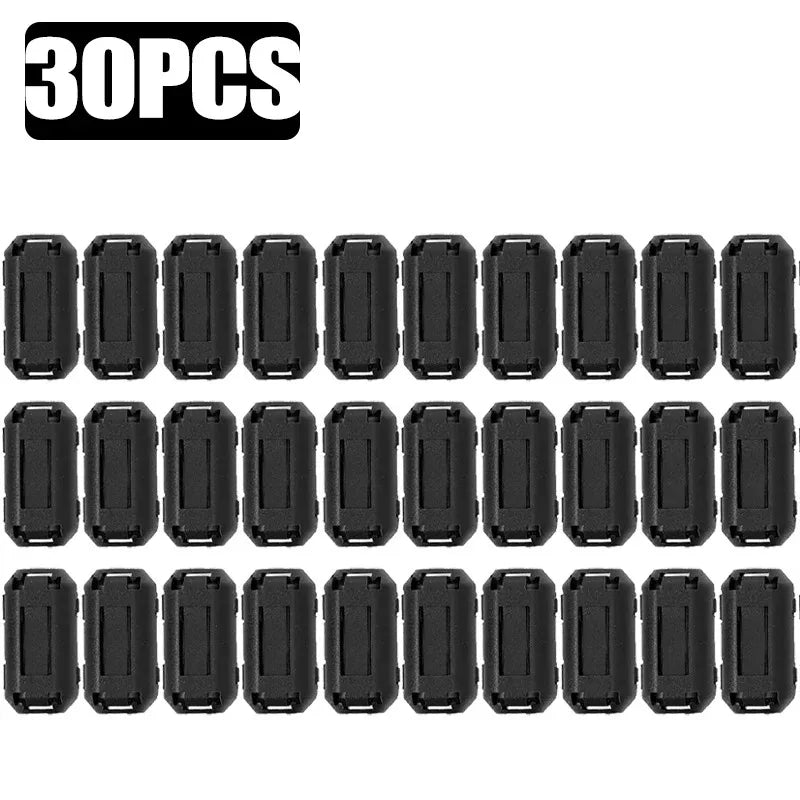 Ferrite Core Noise Suppressor Filter Ring Cable Clamp RFI Noise Filter Magnetic Clips For Computers Hard Disks Audio Equipment