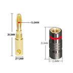 4PCS DIY Speaker Banana Plug Connectors 4MM Gold Plated Copper OFC GD Hifi Amp Speaker Adapter Terminal Connectors Banana Plugs