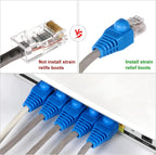 ZoeRax RJ45 Cat6/5e/5 Crimp Tool Kit with 20PCS Cat6 pass through Connectors and Covers, Wire Punch Down Cutter,Cable Tester