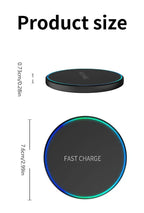 LED Light Mini Wireless Charger Pad For iPhone 17 16 15 14 13 12 Samsung S25 S24 S23 Xiaomi AirPos 4/3 Pro Fast Charger Station
