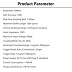 DSO183 Digital Oscilloscope Module DIY Loose Part Teaching Practical Training Electronic Production Kit DC 5V 0-500KHz Type C