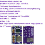 DC 5-30V to 3V 3.3V 4.2V 5V 6V 7.5V 9V 12V Power Supply 36W Synchronous DC-DC Buck Converter Module for 3D Printer Motor LED