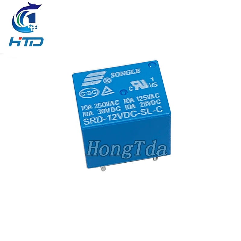 100PCS SRD-05VDC-SL-C SRD-12VDC-SL-C SRD-24VDC-SL-C SRD -03V 05V 06V 09V 12V 24V 48V DC Relays 10A 250VAC 5PIN T73 A box of 100