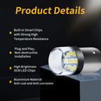 1156 BA15S P21W 1157 BAY15D P21/5W Super Brightness 3030 Chips LED Car Bulbs 12V/24V for Car Brake Reverse Lights Plug and Play