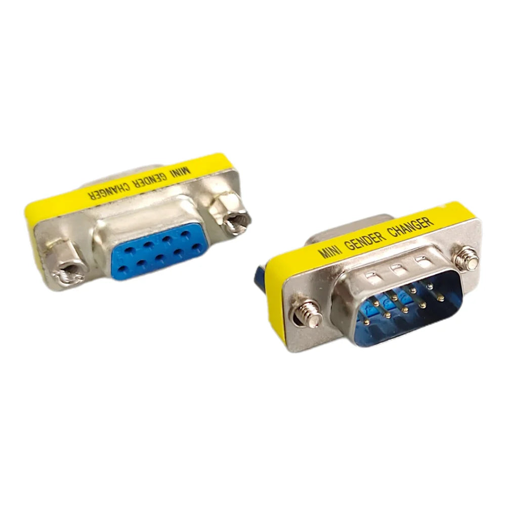 2/5PCS DB9 9Pin Male to Female/Male to Male/Female to Female/ Mini Gender Changer Adapter RS232 Serial plug Com Connector