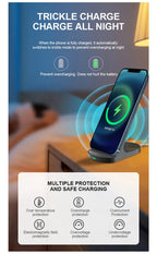 Fast 10W 15W Wireless Charger Stand for iPhone 15 14 13 12 11Pro Samsung Galaxy S24 S23 S22 S21 Note Redmi Charging Dock Station