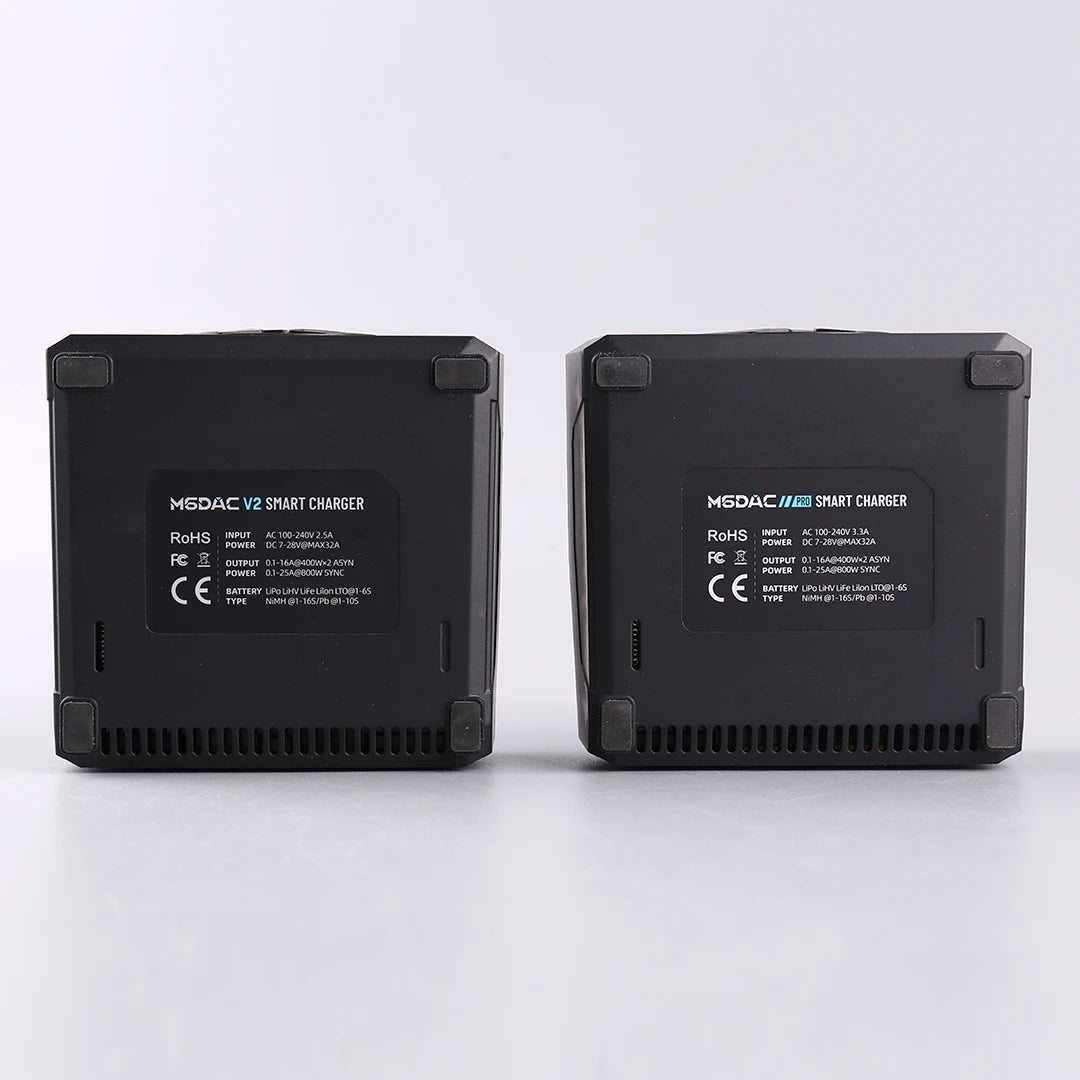 ToolkitRC M6DAC PRO V2 Dual Channel Smart Lipo Battery Charger Discharger AC 200W DC 800W 16A for 1-6S LiHV LiPo PD65W FPV Drone