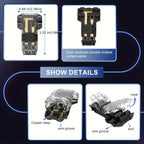 T1 T2 Quick-Connect Snap-In Terminals, No Welding No Stripping Automatic Wire Connectors, Professional Electrical Cable Accessor
