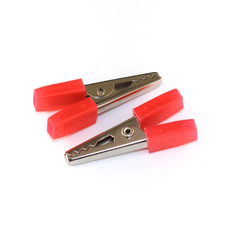 10PCS Alligator Clips Battery Clip Car Battery Test Lead Clips Electrical Insulated Crocodile Clips Plastic Handle Cable Tool