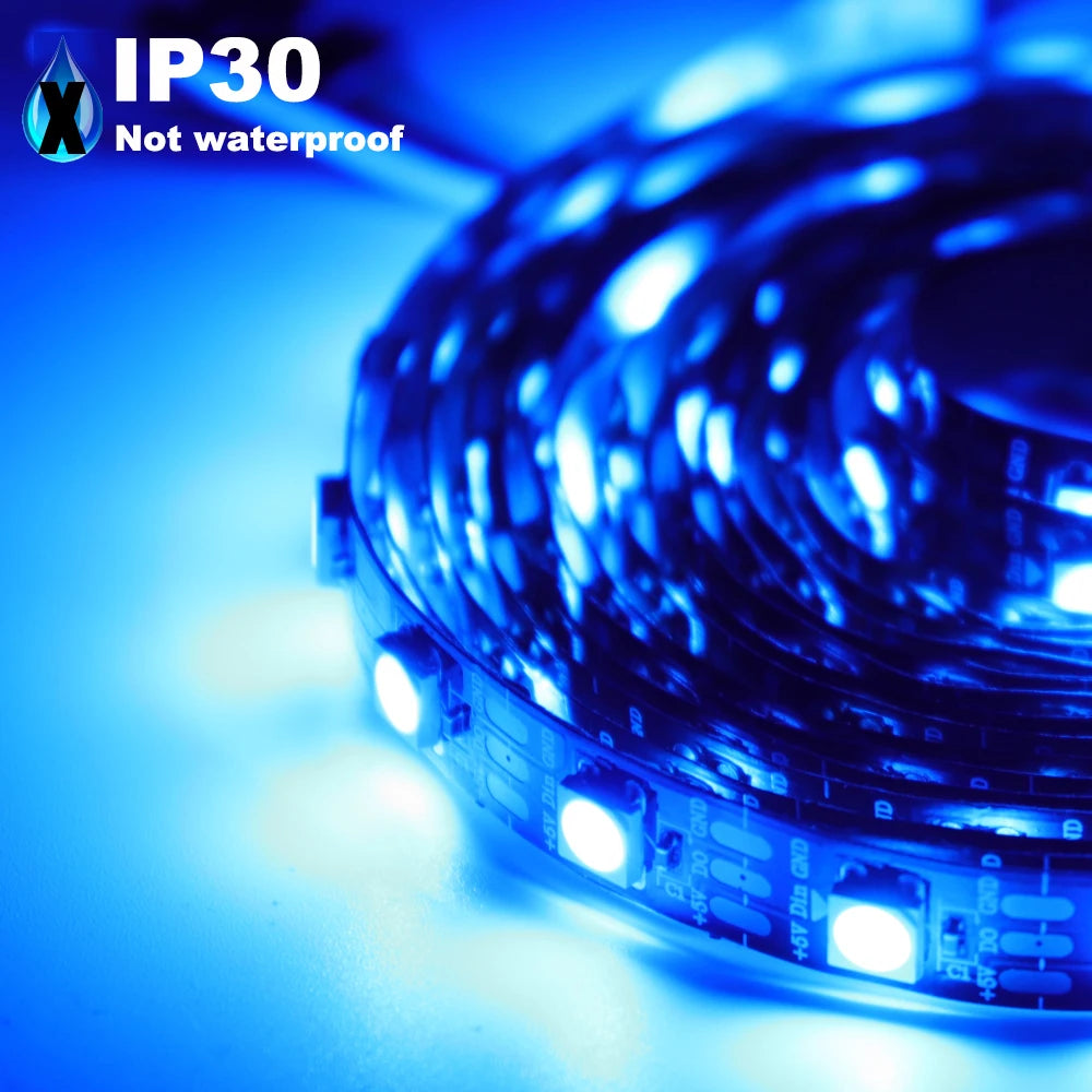 WS2812B WS2812 RGB Led Strip Light Addressable Smart Individually Pixel LED Strip Tape Rope 30/60/74/96/144Pixel/Leds/M DC5V