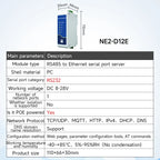 RS485 to Ethernet Serial Server COJXU NE2 Series MQTT IOT Communication DC 8-28V ModBus Gateway TCP/IP to RTU