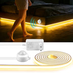 2m 5m 10m Smart PIR Motion Sensor Switch 24V COB LED Strip Light Neon Silicone Gel Tape Auto ON/OFF For Stair,Wardrobe Decor