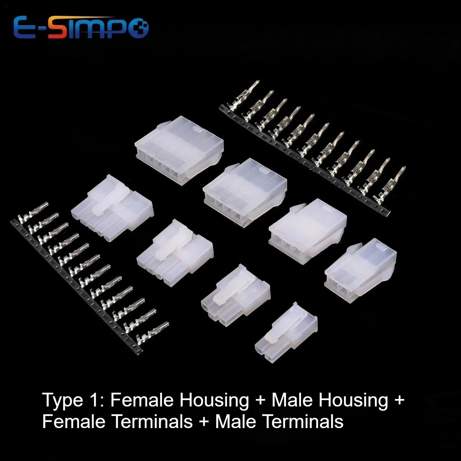 10Sets 4.2mm Pitch MOLEX Mini-Fit 5557/5559 Single Row 2/3/4/5/6P Male Female Housing Terminal Straight/Curved Needle Connector