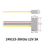 24V to 12V 2A -5A Power Buck Converter Voltage Transformer Waterproof Regulator Reducer Module Power Supply DC Buck Converter