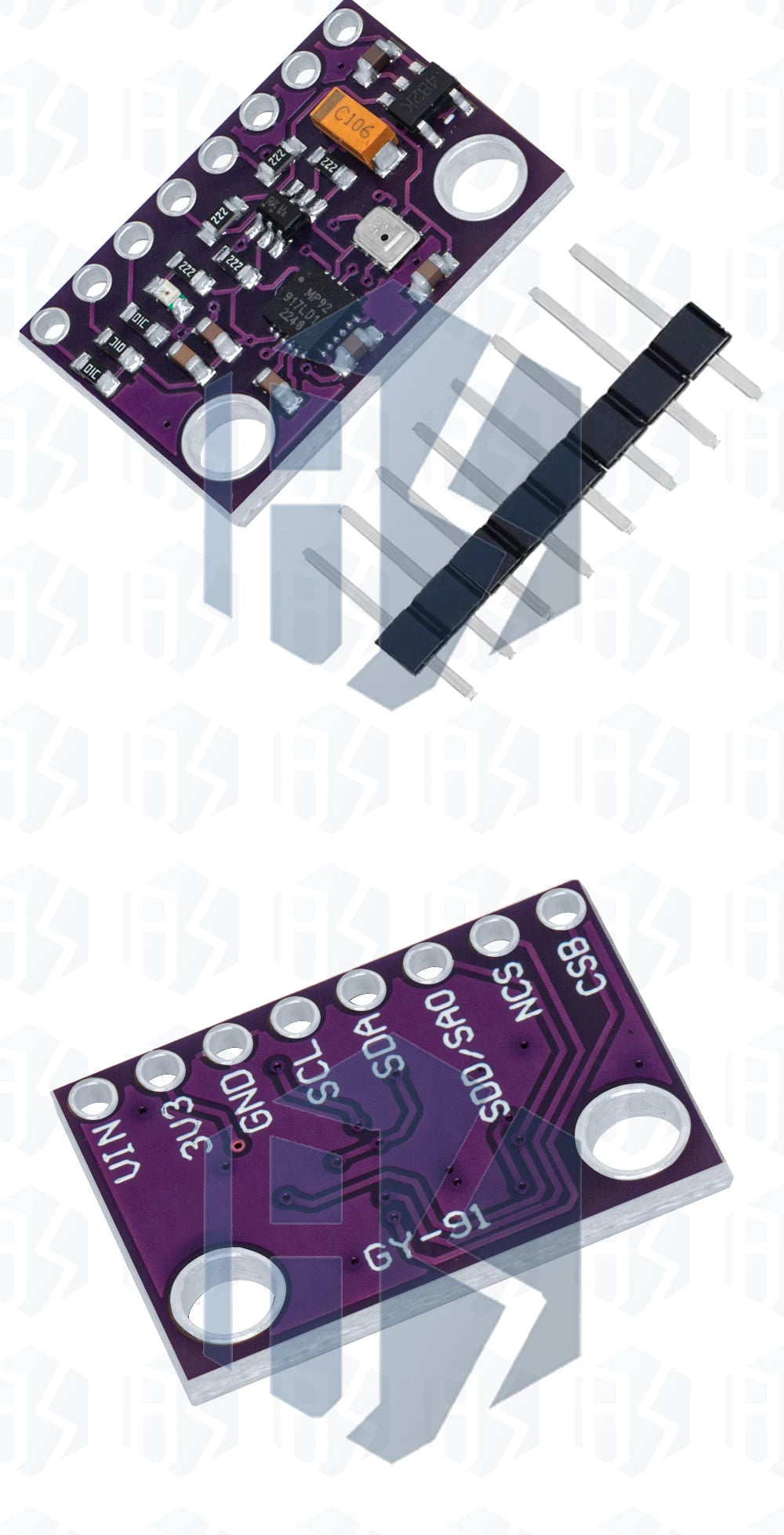GY-91 MPU9250+BMP280 Sensor Module (1PC) – for Arduino-Compatible 9-Axis Compass Gyroscope with SPI/I2C 3-5V