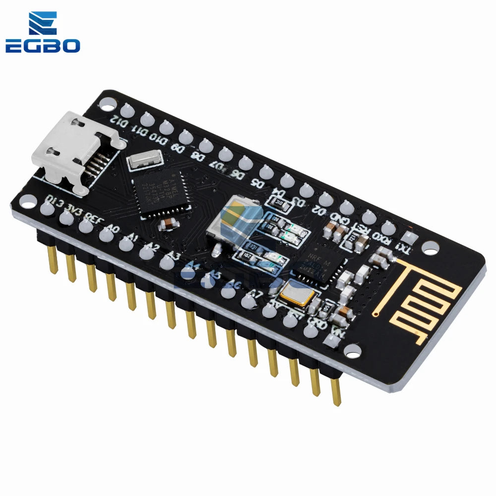 1PCS RF-Nano Nano V3.0, Micro USB Nano Board ATmega328P QFN32 5V 16M CH340, Integrate NRF24l01+2.4G wireless for Arduino