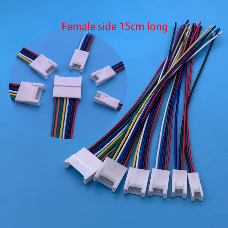 10pcs 15cm HY2.0 26AWG 2P 3P 4P-12P Air Docking Connector Male Female Plug Receptacle Housing Crimp Cable Terminal Wire Assembly