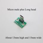 1PCS Data Charging Cable Jack Test Board with Pin Header 90 Degree Micro Mini USB Type C 2Pin USB 3.0 2.0 Female Male Connector