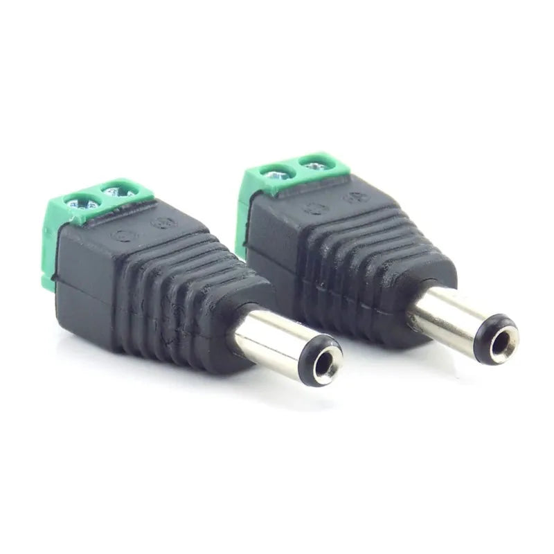 2/5/10pcs 12V DC BNC Male Female Connector Coax CAT5 Video Balun Adapter Plug For Led Strip Lights CCTV Camera Accessories B5