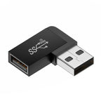 USB 3.0 Male to Female 90 Degree Right Angle Extension Adapter USB Upward Elbow Adapter 10Gbps for Laptop PC Connector Converte