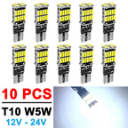2/4/10/20 PCS CANBUS T10 W5W LED Bulb For Car Interior Dome Trunk License Plate Wedge Side Lights 12V 24V 4014-26SMD 6500K White