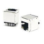 10pcs RJ45 Socket 5224-8P8C Network Cable Crystal Head Jack 180-degree Straight Female Sockets Shielded Network Port with Light