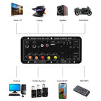 D10 Digital Bluetooth Amplifier Board 110V 220V 12V Subwoofer D 10 Dual Microphone Karaoke Amp Speaker Home Theater DIY BASS AMP