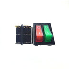 2Pcs KCD2 Double Boat Rocker Switch 6 Pin On-Off Position with Green Red Lights 20A 125VAC/16A 250V - Black No Light Option