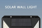1-4PCS Solar LED Wall Light,100 LED Outdoor Motion Sensor Lights Waterproof Solar Wall Lamp for Garden Fence Yard Pathway Stairs