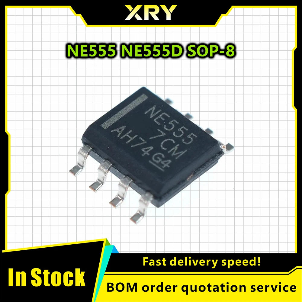 XRY 20-50-100PCS NE555 555 SOP8 NE555D SOP Timers SMD SOP-8 new and original IC Chipset